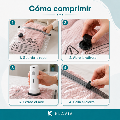 Kit Organizador al Vacío Klavia  Bomba Eléctrica